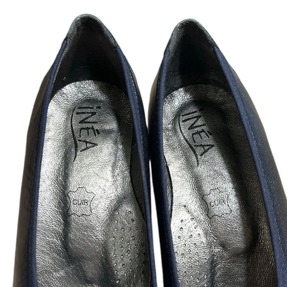 Shoes ,women, leather NEW! Inea Dora blue textured,chunky heel,pump size 39 & 41 - Picture 10 of 16